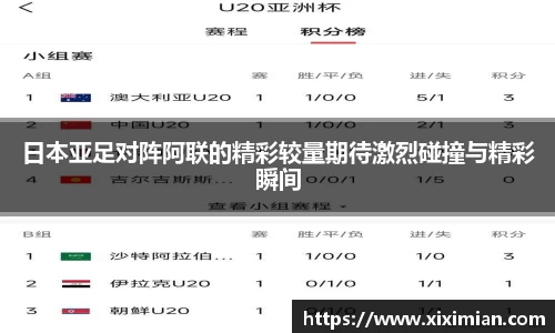 日本亚足对阵阿联的精彩较量期待激烈碰撞与精彩瞬间